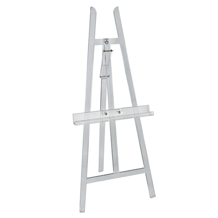 Azar Displays Clear Acrylic Adjustable Easel Stand for Floor with Folding Design 515900